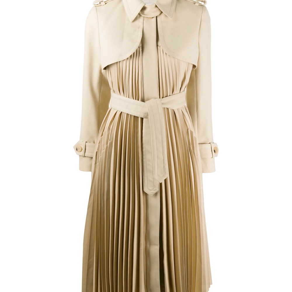 Sandro Cream Tailored Trench Coat